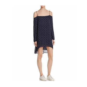 Cloth & Stone Cold Shoulder Geometric print swing dress size medium